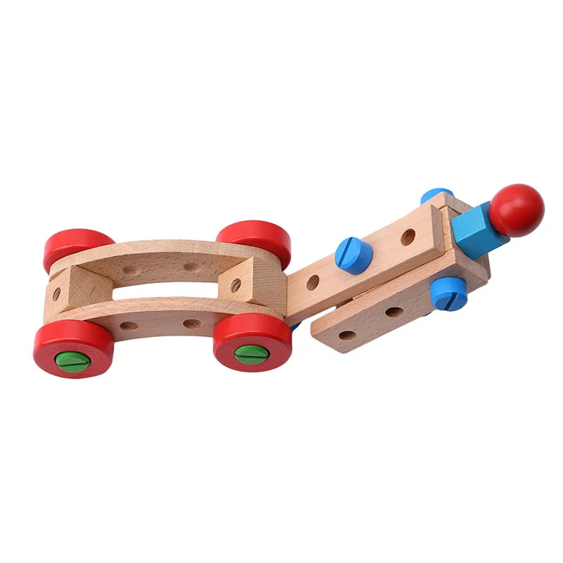 31 капсула деревянные развивающие игрушки гайка и винт собрать разборные Сменные гайки строительные блоки автомобиль для детей