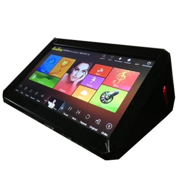 Экран на базе Android домашний кинотеатр караоке машина Jukebox музыкальный плеер система KTV MIC мини китайский набор сенсорный экран 3 ТБ Hdd