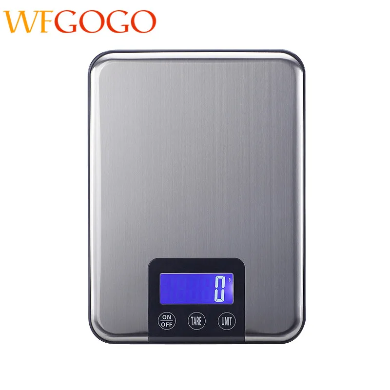 

WFGOGO 5kg/1g LCD Display Kitchen Scales Stainless Steel High Precision Electronic Scales Grams Weighing Baking Scale