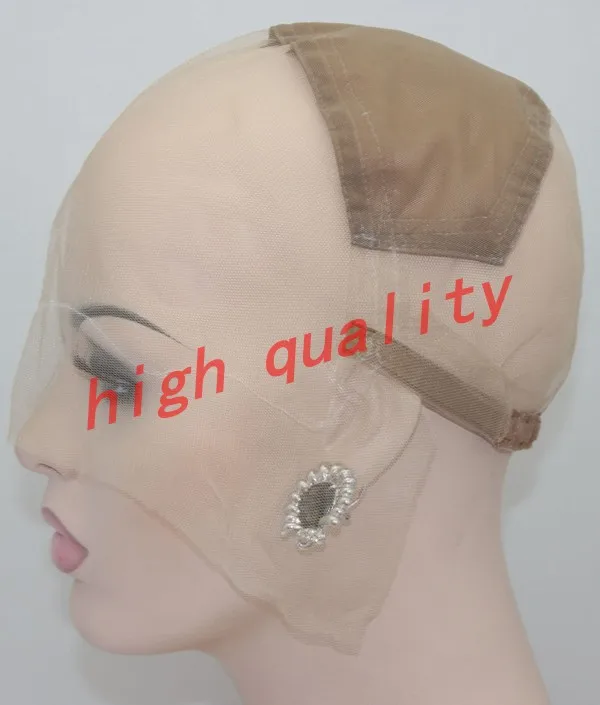 Brown Glueless Full lace wig Cap inside inner caps net sale wig making