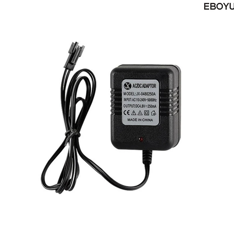 EBOYU DC 4 8 V 250mAh Ni MH Cd AA аккумулятор зарядное устройство адаптер с SM 2P вилкой для RC