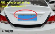 For Hyundai Verna rear trim is refitted with special Verna trunk light strip stainless steel tailgate trim strip.