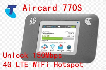 Разблокировка 150 Мбит/с Sierra беспроводной Aircard 770S Портативный 4G LTE мобильный WiFi точка доступа поддержка Северной и Южной Америки