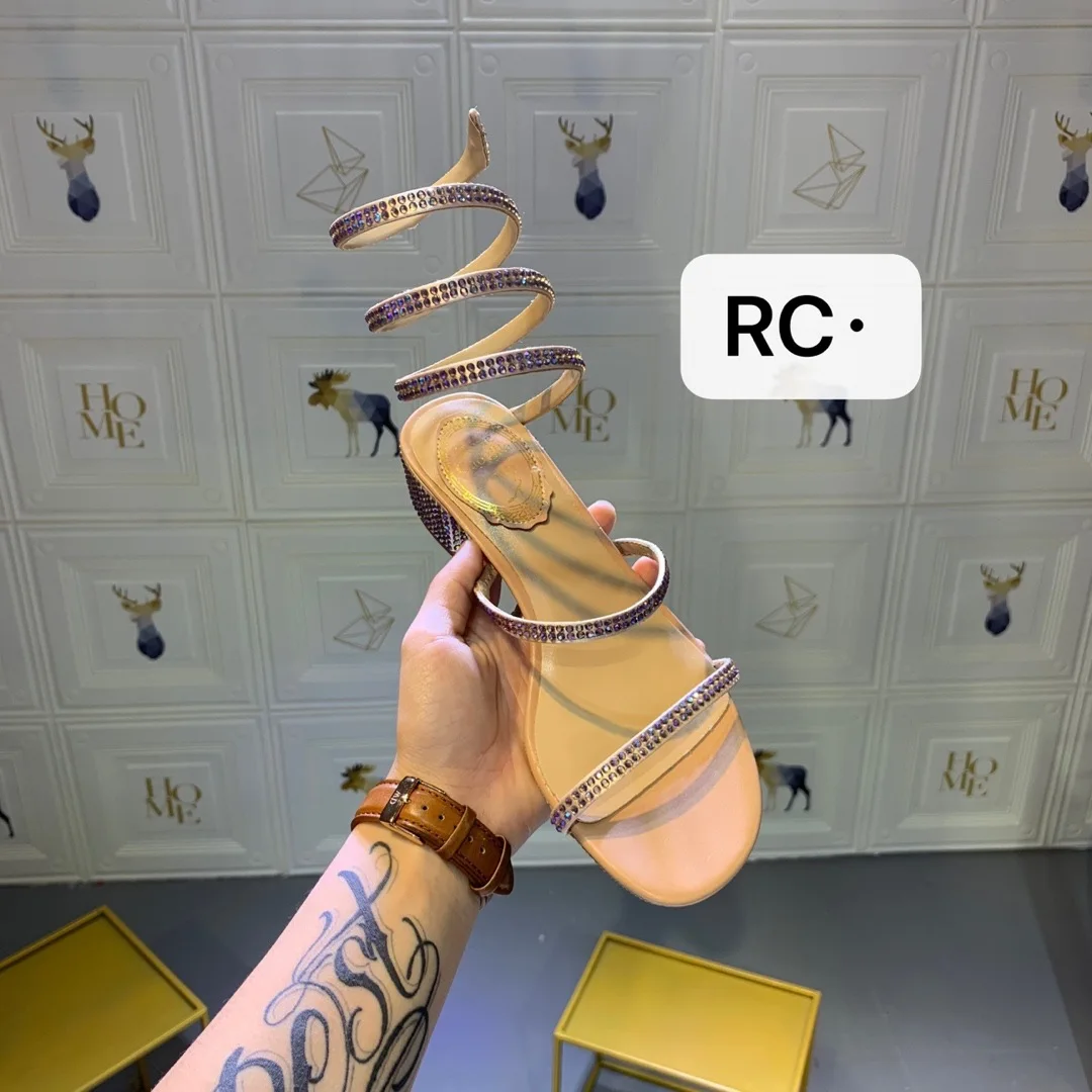 

RC Water Diamond Sandals Fairy women 2019 New High-heeled Shoes