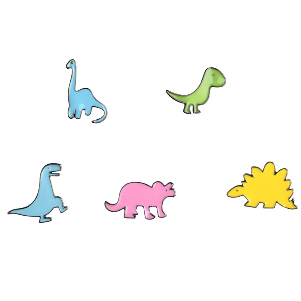 

Cartoon Colorful Dinosaur Apatosaurus Stegosaurus Brooch Pins DIY Button Pin Denim Jacket Pin Badge Gift Jewelry