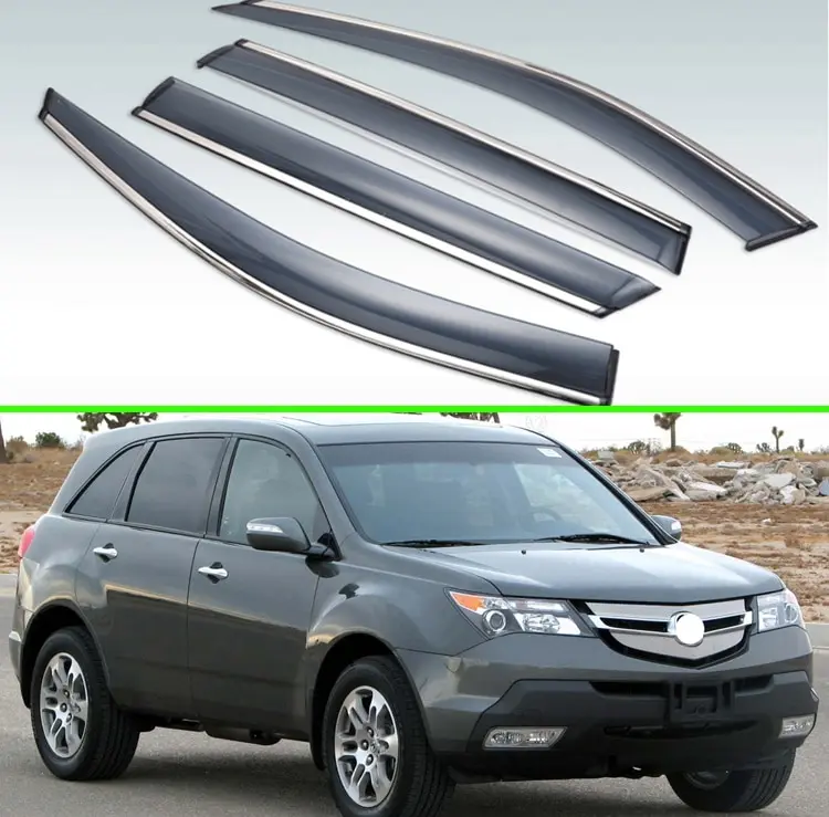 Для Acura MDX YD2 2007-2013 пластиковый Наружный козырек вентиляционные Шторы окно Защита от солнца и дождя отражатель 4 шт