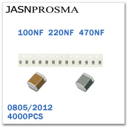 JASNPROSMA 4000 шт 0805 2012 50 V 100 + 80/-20% 10% 100NF 104 104 K 104Z SMD, высокое качество новый товар конденсаторы K Z