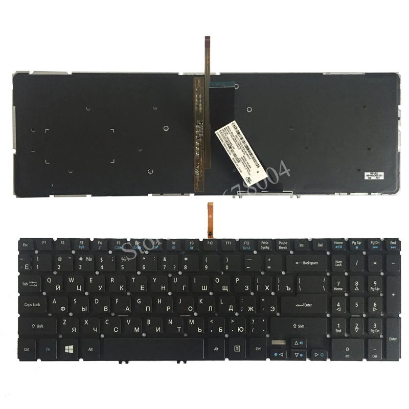 Русская клавиатура для ноутбука acer Aspire V5-552 V5-552G V5-552P V5-572 V5-572G V5-572P V5-573 V5-573G V5-573P V5-583 Подсветка ру