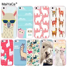 

MaiYaCa cute animal the alpacas Alpaca Christmas Coque Phone Case for Apple iPhone 8 7 6 6S Plus X 5 XS XR XSMAX