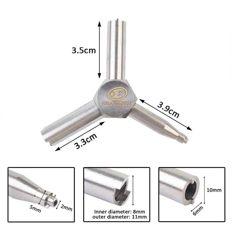 

Element Stainless Steel Airsoft Key Removal Tool Valve Key for KSC WA Gas Pistol or Airsoft Rifle Install Dismantling Valve Tool