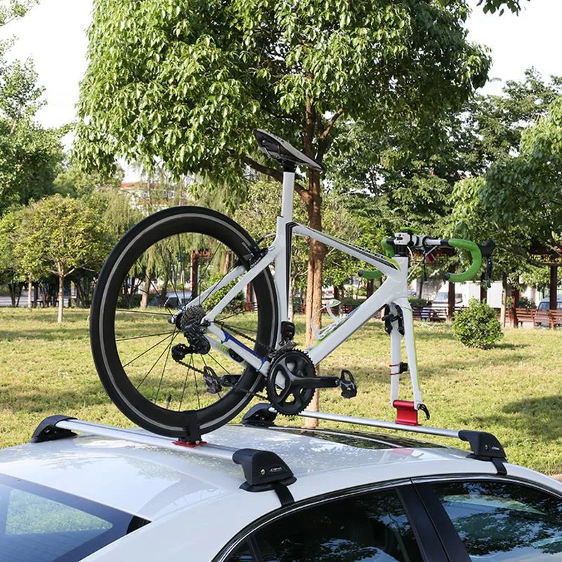 Clearance Mountain Bike Car Roof Rack Suction Cup Type Carrier Quick-Release Alloy Fork Car Bike Block Alloy Mount For Mtb Road Bike Car 6
