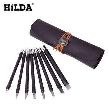 

HILDA Tungsten Steel Set Rubber Seal Carved Stone Graver Engraved Knife Handmade Stone Graver Lettering 8PCS
