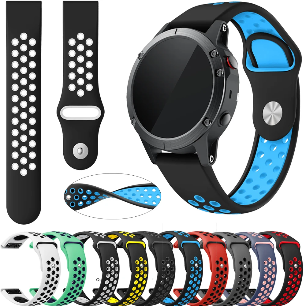 22 мм силиконовый ремешок для наручных часов Garmin Fenix 5 5Plus Instinct Forerunner 935 945 браслет