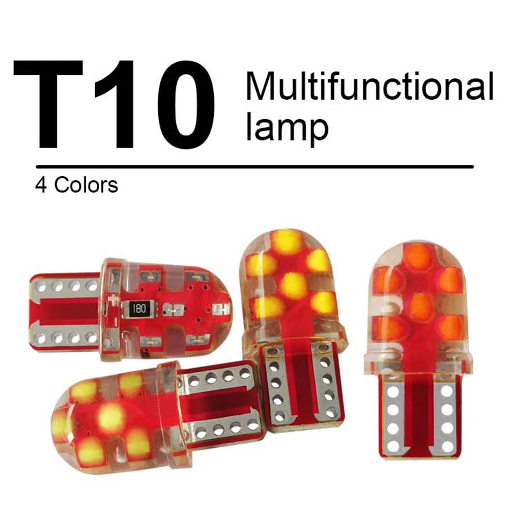 Суперъяркие светодиодсветодиодный лампы T10 W5W 4014 8SMD для чтения автомобиля 2