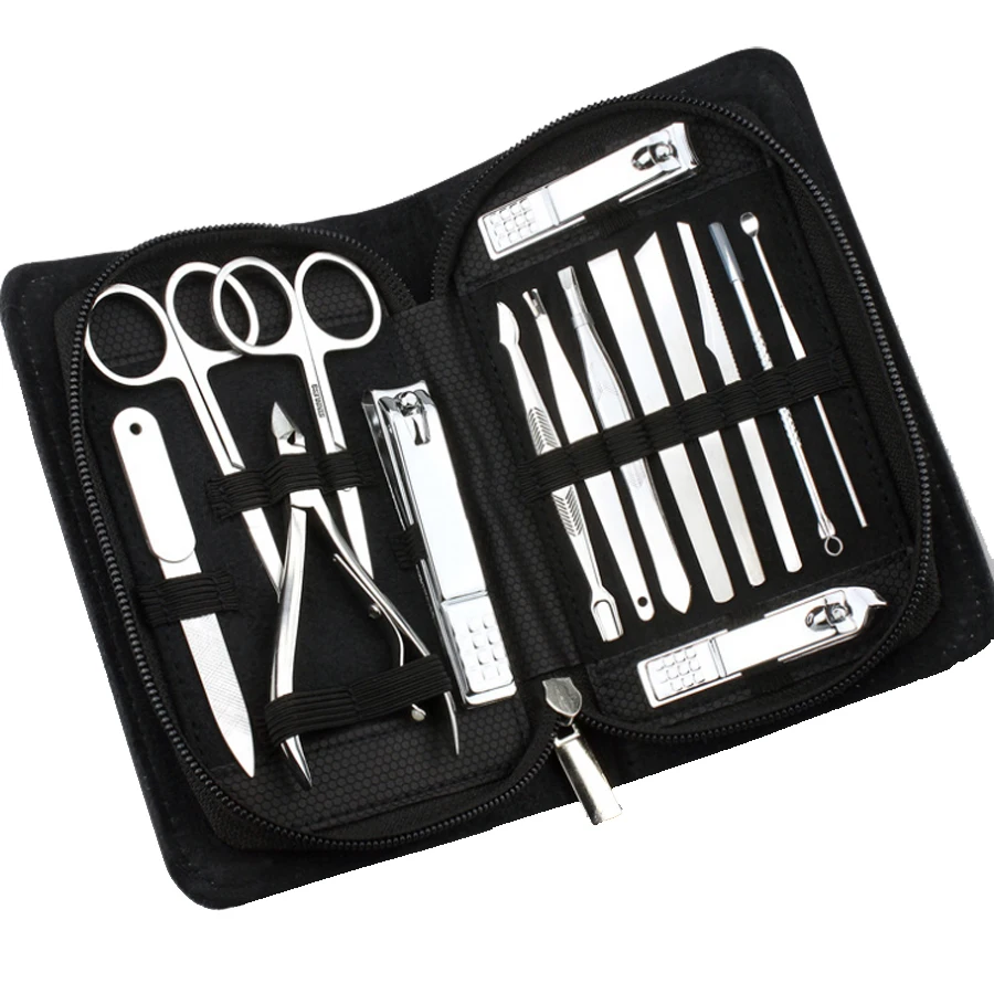  New 15pcs/set Manicure Set Professional Nail Clipper Kit Pedicure Finger Plier Nails Art Beauty Too