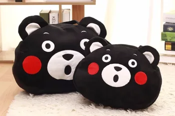 

1PC 34cm cartoon creative black bear plush shoulder lunch bag handbag shopping bag stuffed toy gift