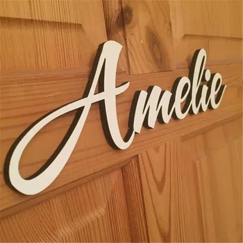 

Door Sign Wood Name Personalized Wooden Wedding Name Sign Room Name Cutout 30cm wide Personalised Laser Cut Name