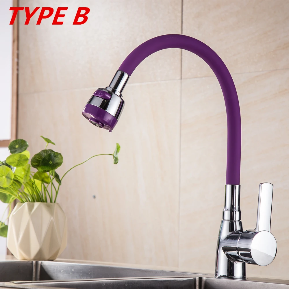 Business Style Silica Gel Nose Any Direction Rotating Kitchen Faucet Cold and Hot Water Mixer Torneira Cozinha Single Handle Tap2 (2)