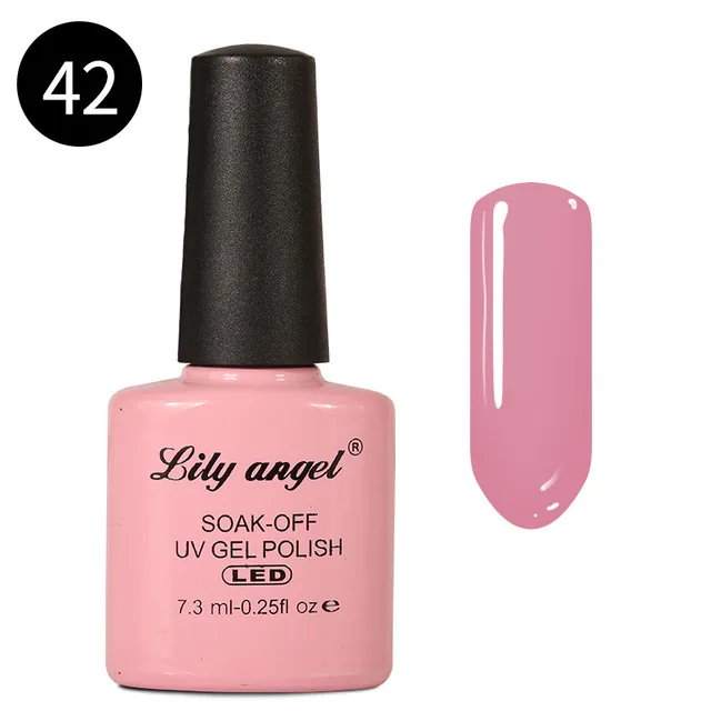 Lily Angel 7,3 мл Nail Art Дизайн Маникюр 110 Цвет Soak Off эмали гель для ногтей Светодиодный УФ гель лак для ногтей 39-76 - Цвет: 42