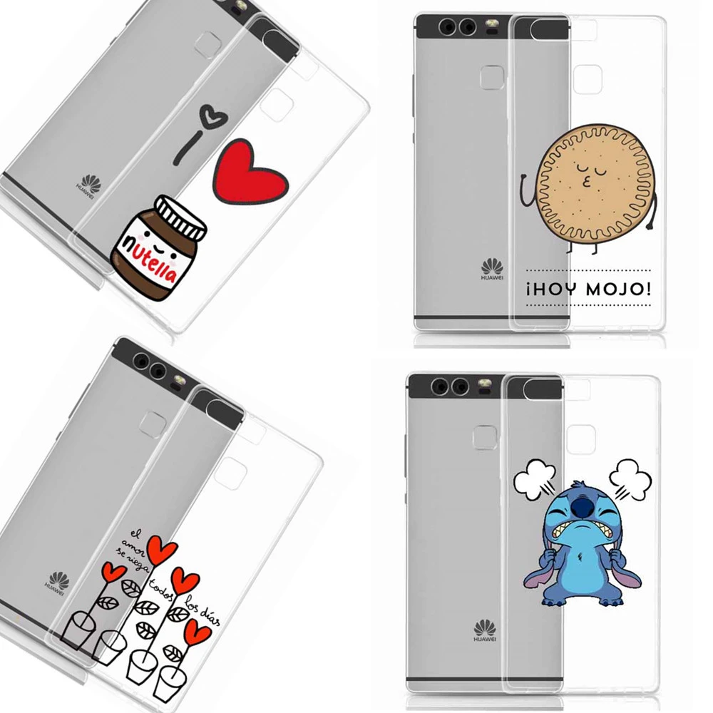 De animados amor Nutella unicornio espacio Caso Suave TPU Para huawei ascend p8 p9 p9 p9 lite plus mr wonderful cubierta|case for huawei ascend|case for huaweitpu case -
