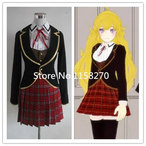 RWBY Ruby Weiss Blake Yang Cosplay Costume school uniform Outfits