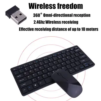 

Ultra Compact Wireless Keyboard and Mouse Combo Set 2.4G Wireless Keyboard Moues Combo for Apple Mac Windows XP/7/10 IOS