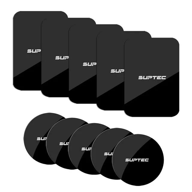 SUPTEC 10 шт металлическая пластина-диск для магнитного автомобильного держателя железные листы наклейки для магнитного мобильного телефона держатель Автомобильный держатель воздуха - Цвет: Sticker-10 Pack