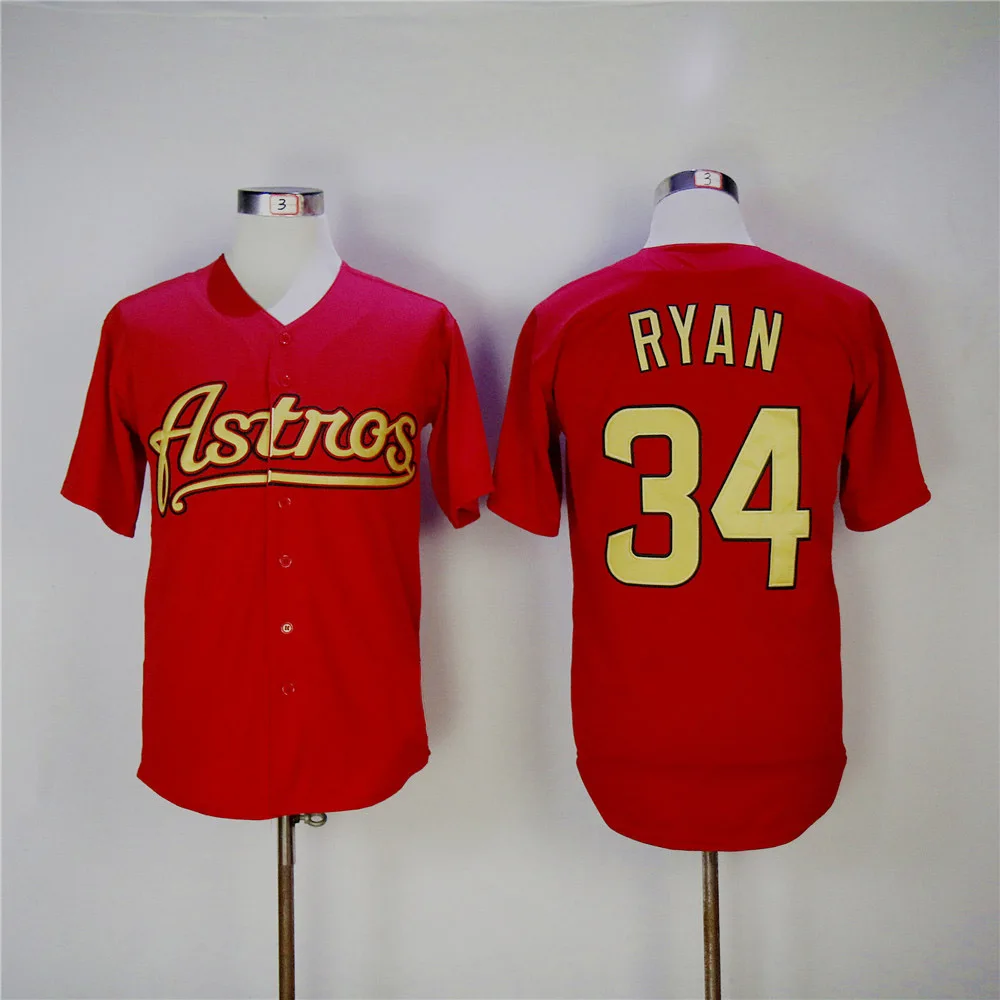 

Men's Retro 1983 Nolan Ryan Rainbow High Quality Pullover Throwback Baseball Jerseys Stitched Name&Number Size M-3XL