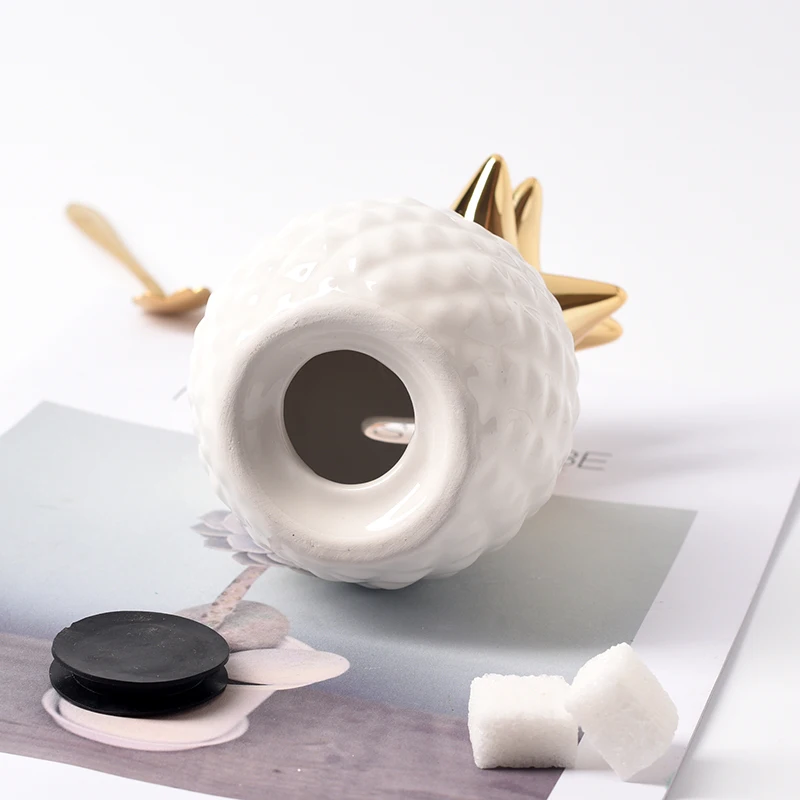 Nordic Small Ceramic Pineapple Money Boxes, Golden Piggy Bank, Saving Box, Home Desktop Decoration 4