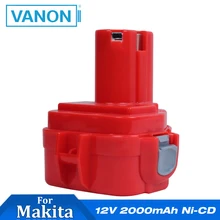 VANON для Makita 12 в 3000 мАч никель-металл-гидридный аккумулятор, электроинструмент, батарея для Mak Drill PA12 1220 1222 1235 1233S 1233SB
