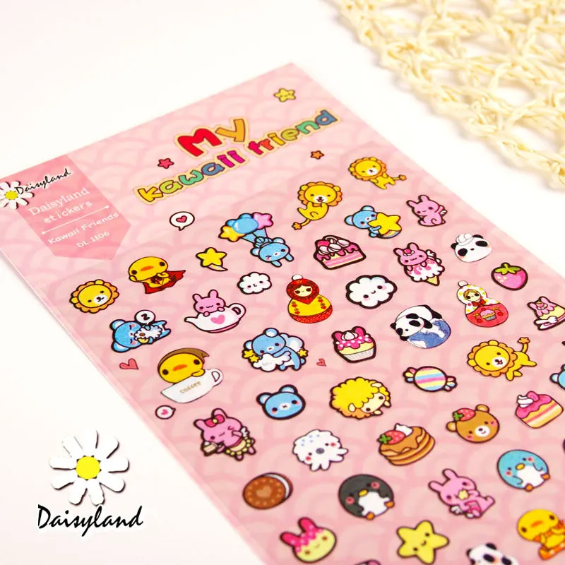 1 лист My Kawaii Friend мультфильм Daisyland Скрапбукинг домашние бумажные стикеры s дневник
