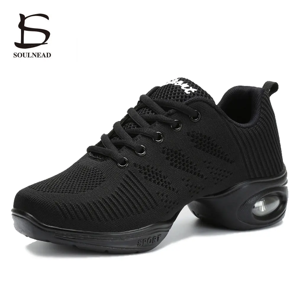 

New Dance Shoes Sneakers For Women/Ladies Soft Outsole Modern Jazz Dancing Shoes Female Breathable Mesh Sports Practice Shoes