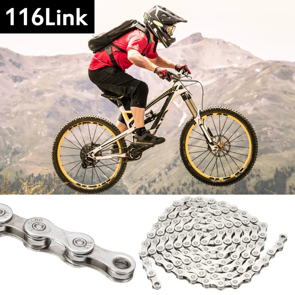 Новое поступление, сталь 116 Link 10 скоростей MTB горная цепь для дорожного велосипеда Антикоррозийная велосипедная цепь для BMX Fixie фиксированная передача велосипеда