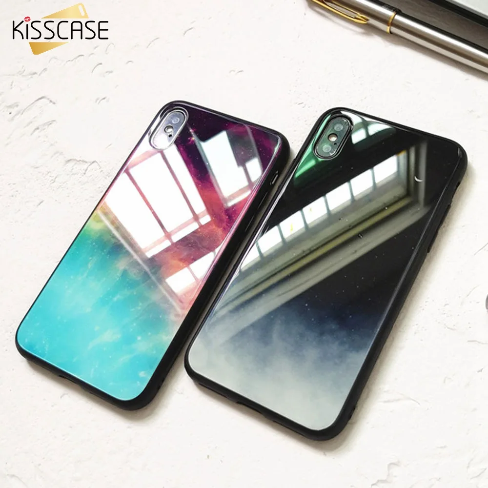 KISSCASE Звездное стекло чехол для huawei P Smart P20 Pro SKY glass гладкий Чехол P30 mate 20 Coque |