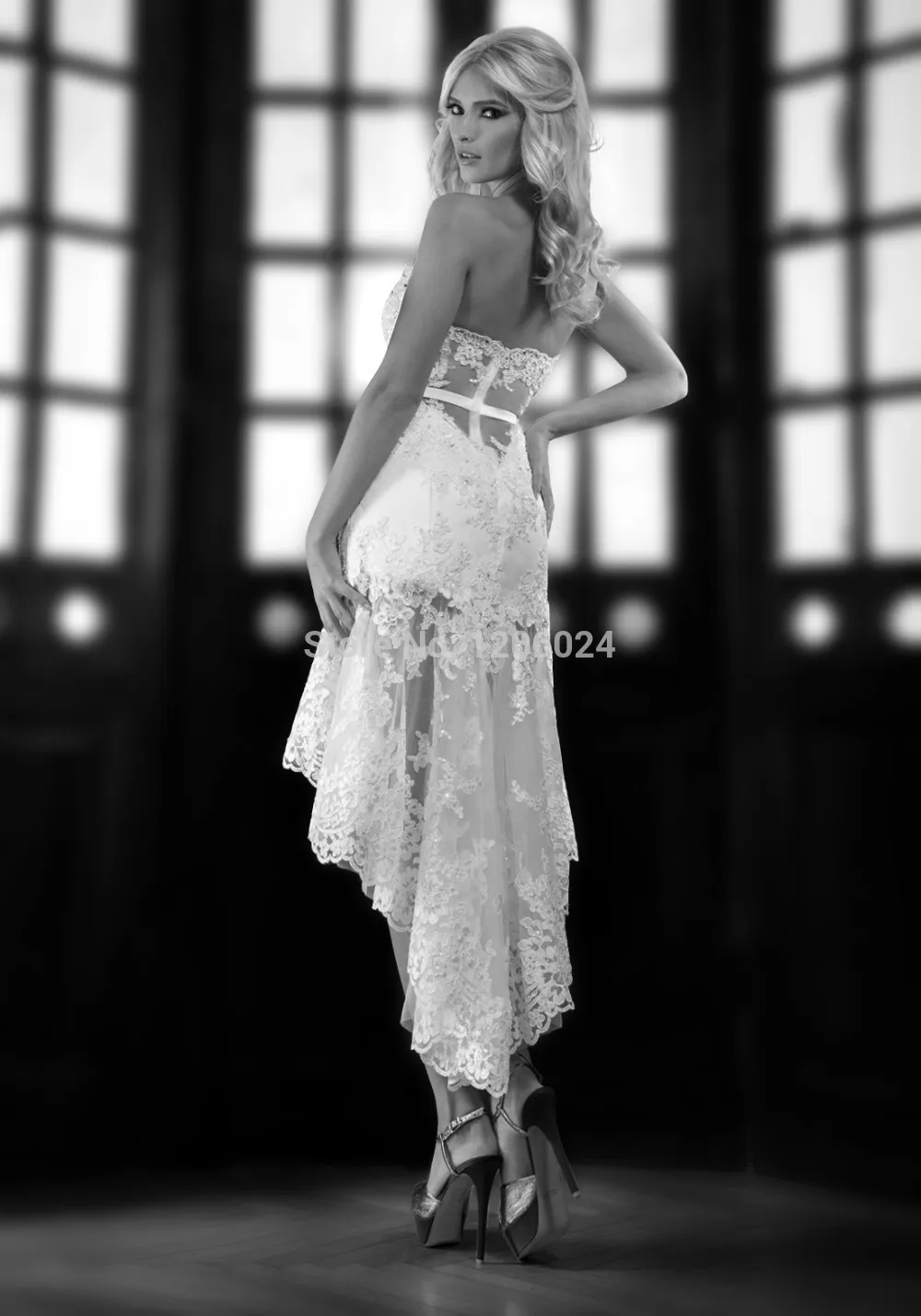 Yellow Vintage Lace Wedding Dresses