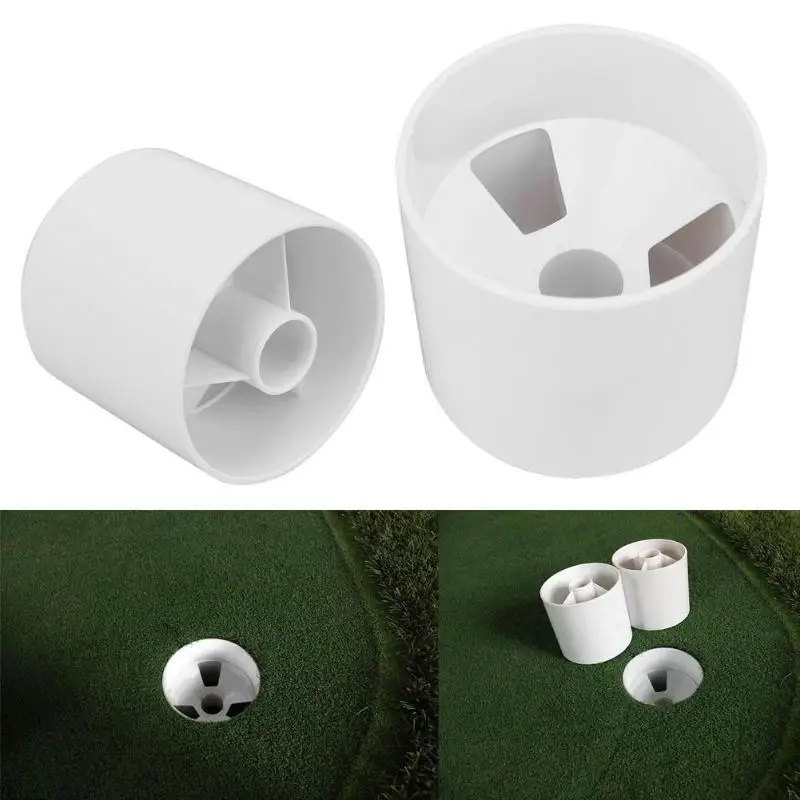 Plastic Golf Hole Cup Garden Backyard Putter Practice Stick Putting