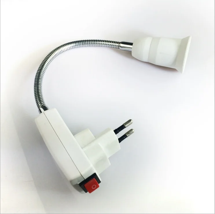 Гибкий E27 светильник лампа адаптер расширение конвертер настенный держатель винт розетка Переключатель ЕС Plug