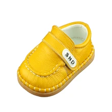 Для От 1 до 3 лет; детская обувь из натуральной кожи для малышей; Детские лоферы с мягкой подошвой; обувь для первых шагов