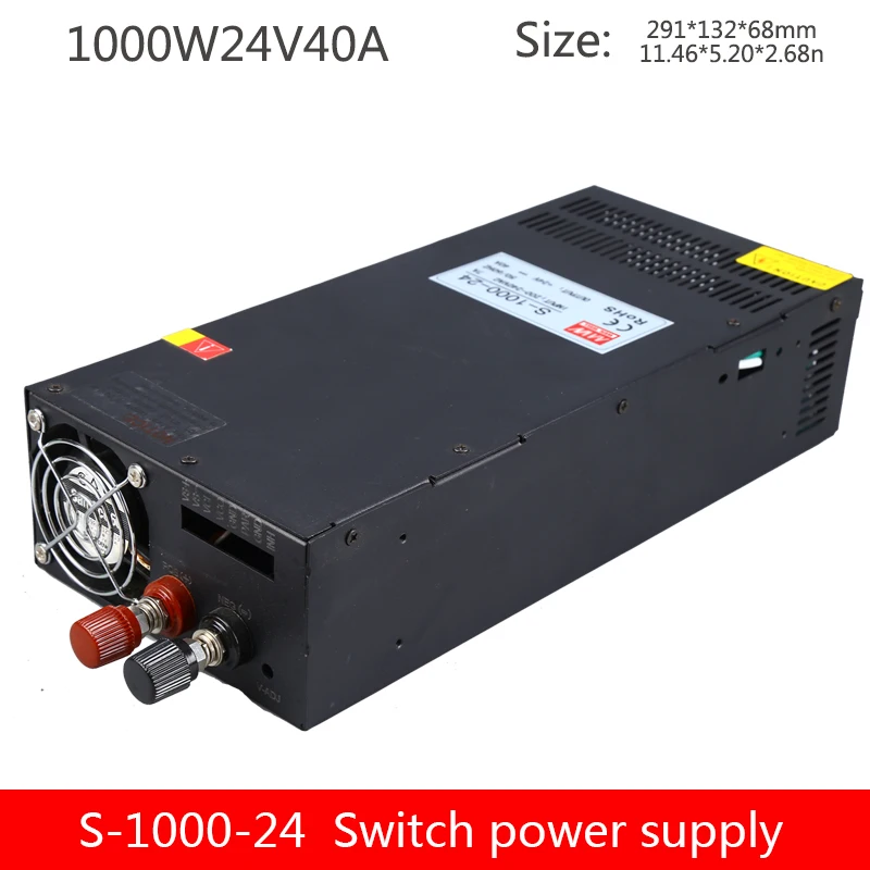 Импульсный источник питания высокой мощности S-1000W-24V40A12V80A36V48V60V1000W DC с