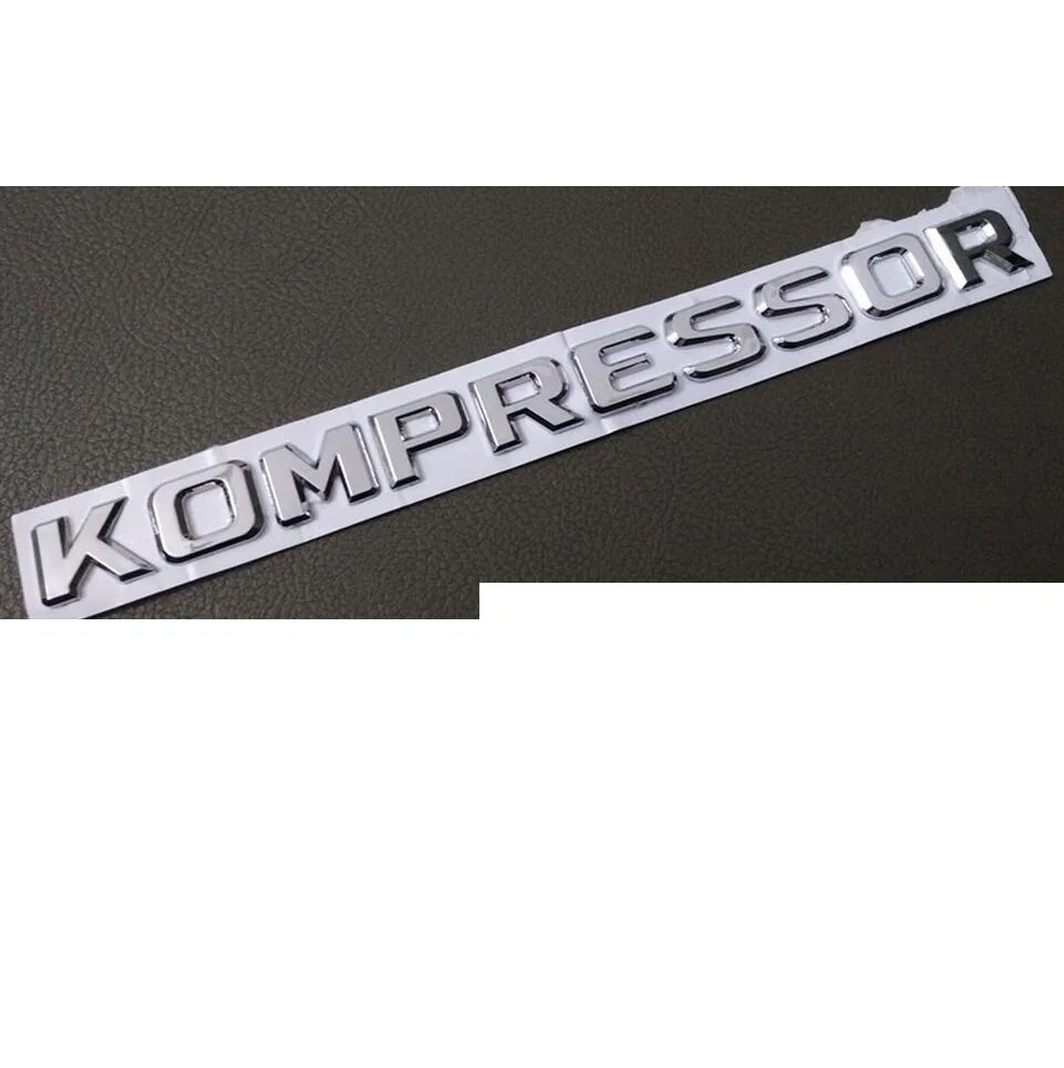 Хромированный/матовый черный V8 KOMPRESSOR пластмассовый автомобильный багажник с