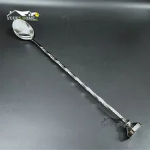 1 шт. 28,7 см нержавеющая сталь бар ложки диск Хвост Бар Ложка коктейль напиток миксер бар перемешивание Бар инструменты
