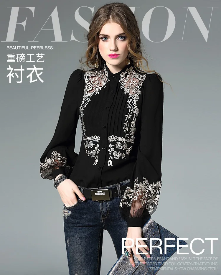 Floral Embroidered Silk Blouse (3)