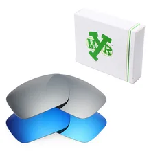 2 пары Mryok Анти-Царапины поляризованные Сменные линзы для Окли топливных элементов солнцезащитные очки цвета "ледяной синий" и серебряный Титан