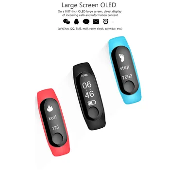 

Smart Watch men women Bracelet Heart Rate/Blood Pressure Monitor Pulse Wristband Fitness OLED Tracker For Iphone for xiaomi