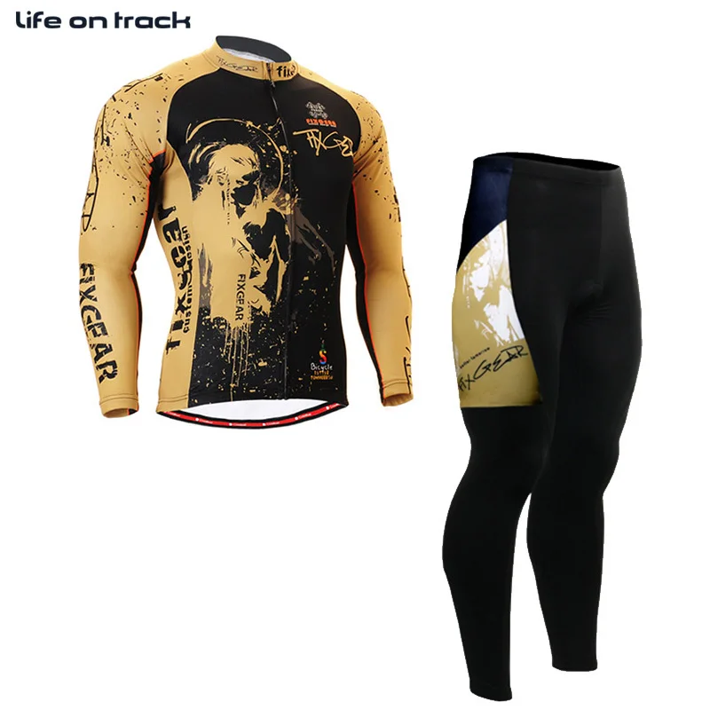 Серая печать с длинным рукавом шкуры одежда для велоспорта компрессионные топы для велосипедистов и нижней Strava Джерси Roupas Para мужской велоспорт - Цвет: CS 3201 LT 32