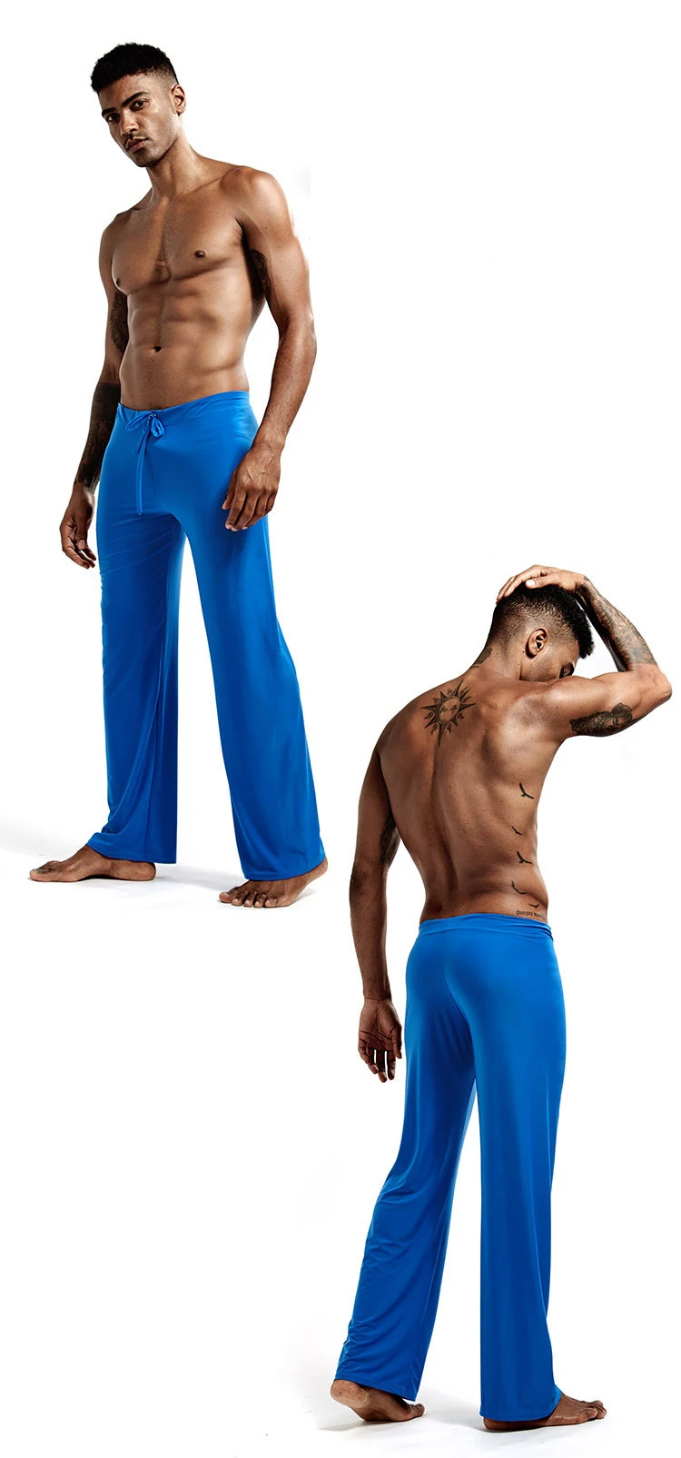 Новые Мужчины отдых брюки шелковые атласные мужские ночное женское белье сна мужские брюки Pijama Hombre нижнее белье плюс размер XXL мужские