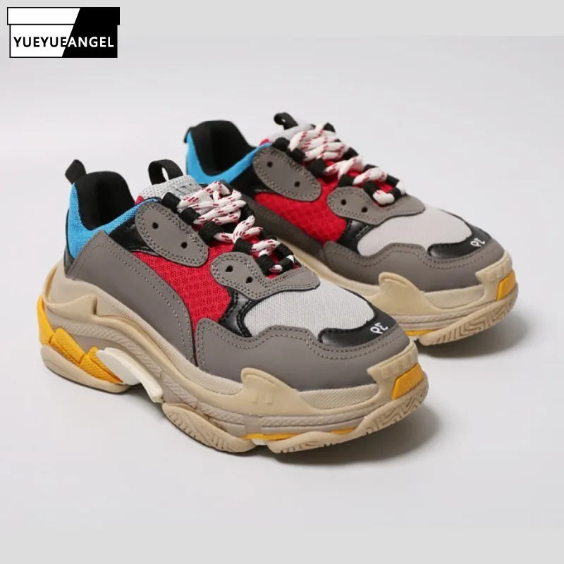 

Unisex 35-45 Design Luxury Brand Men Shoes Genuine Leather High Quality Casual Flat Platform Sneakers Spring Autumn Wedge Shoes