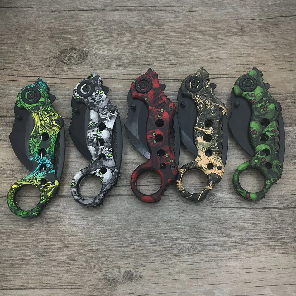 Походный нож Karambit, охотничьи ножи, походный инструмент, тактический нож для выживания, нож из нержавеющей стали, коготь скорпиона, 5 цветов