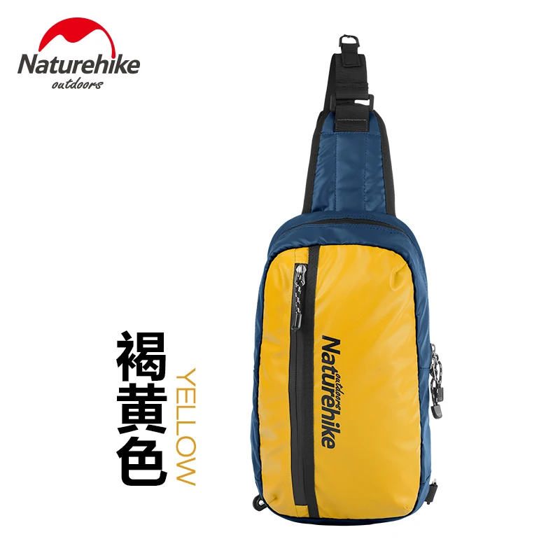 NatureHike мужская сумка-слинг, нагрудная сумка через плечо, несбалансированный спортивный рюкзак, сумка-портфель, сумка для спорта на открытом воздухе, велосипедная сумка, 7 цветов на выбор - Цвет: yellow