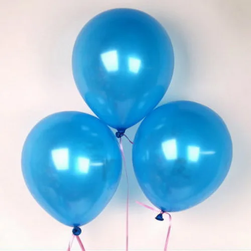 10 дюймов 10 шт./пакет жемчужные латексные воздушные шары 21 Цвета надувные свадебные украшения воздушный шар с надписью "Happy Birthday" Вечерние материалы воздушных шаров - Цвет: Blue